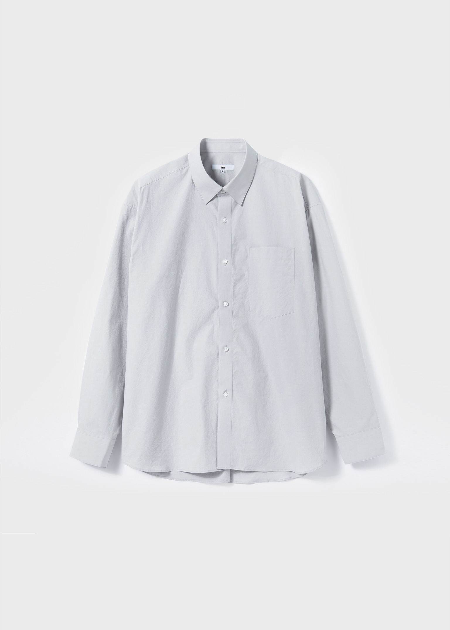 [이른(irn) x hyeonkim]  Spring Shirt Smoke Grey[40수 고밀도, 세련된 색감, 기분 좋은 착용감]2차 9월 26일 순차 배송