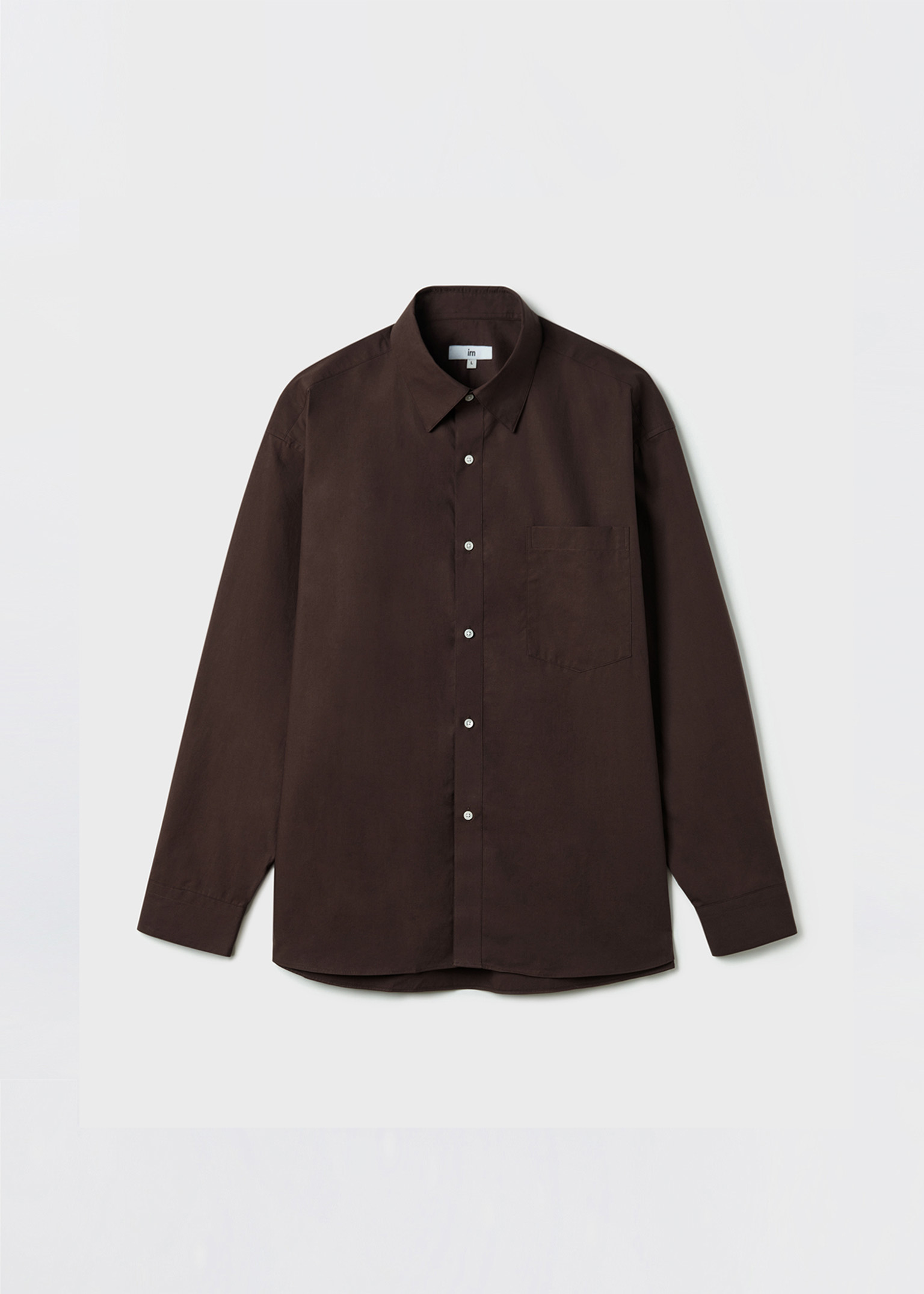[이른(irn) x hyeonkim]  Spring Shirt Brown[40수 고밀도, 세련된 색감, 기분 좋은 착용감]