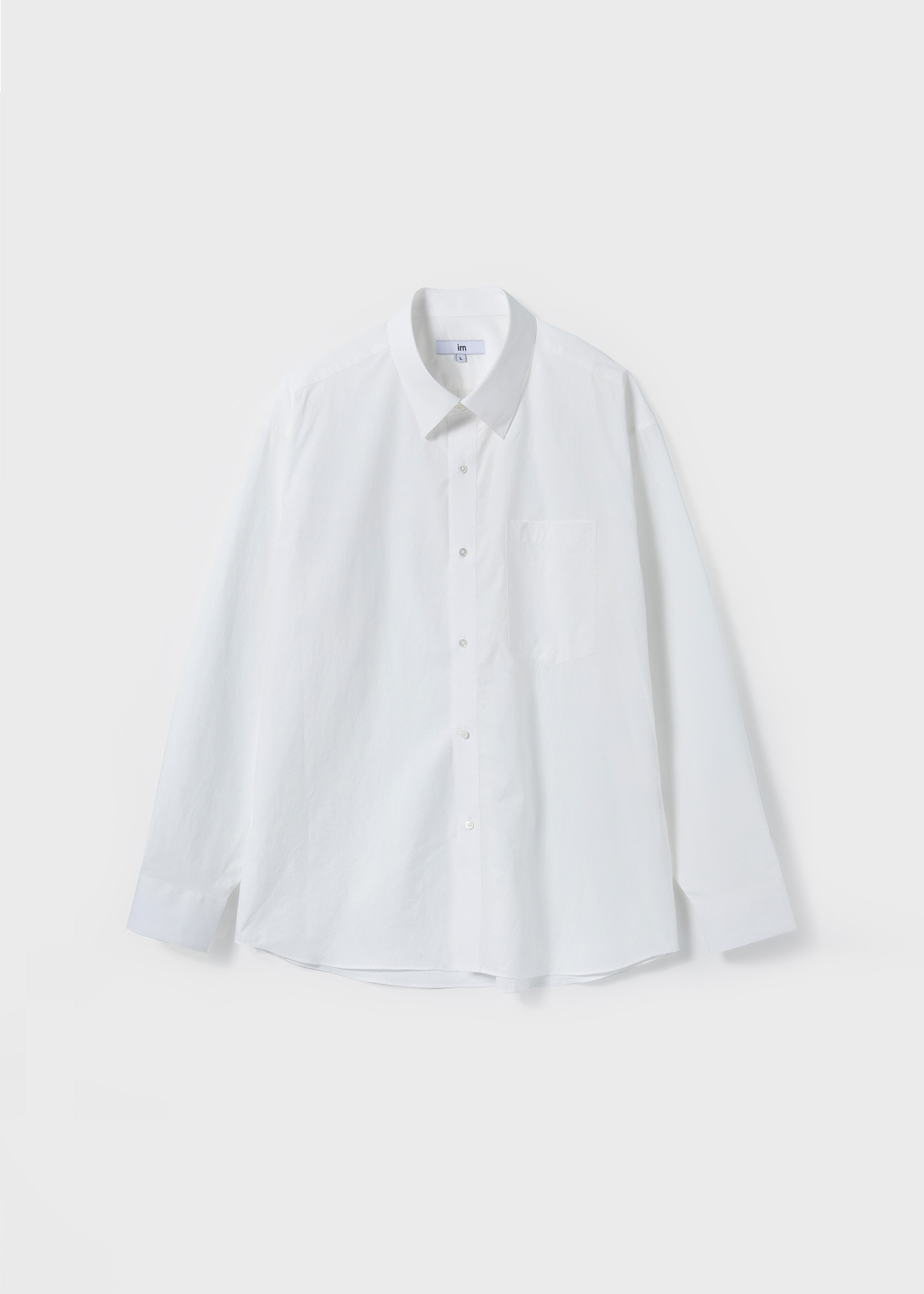 [이른(irn) x hyeonkim]  Spring Shirt White[40수 고밀도, 세련된 색감, 기분 좋은 착용감]